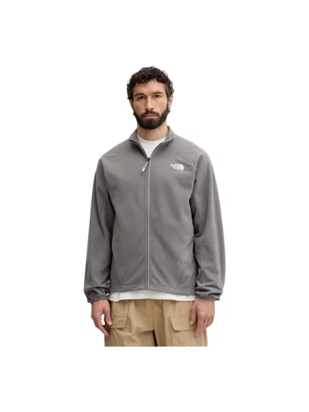 Kurtka z polaru z wyhaftowanym logo The North Face szara