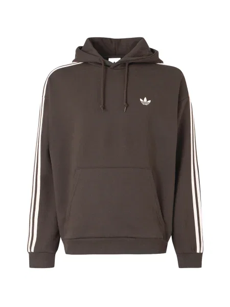 ADIDAS ORIGINALS Mikina tmavohnedá / biela hnedá