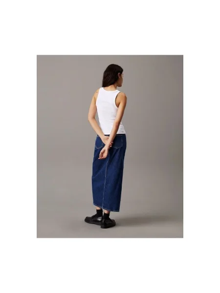 Denim ruha Calvin Klein Jeans fehér