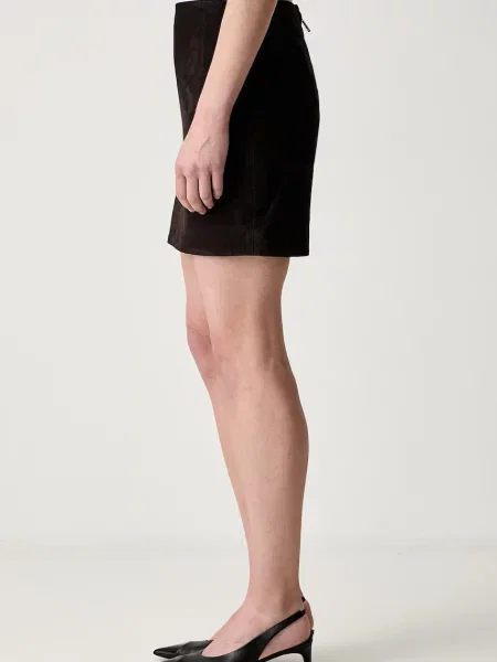 Rotate SUEDE MINI fustă din piele întoarsă