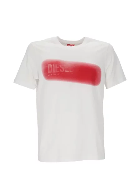 Tricou Diesel cu imagine alb