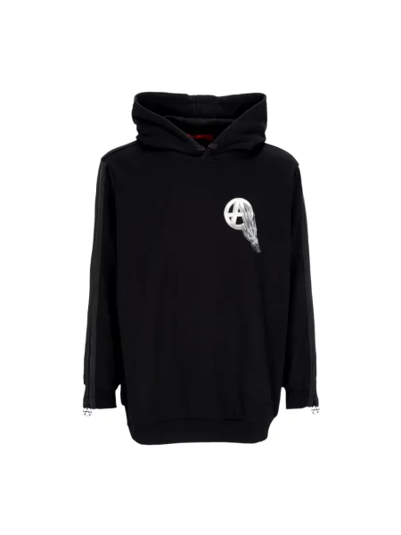 Bluza z kapturem Acupuncture z kapturem z logo czarna