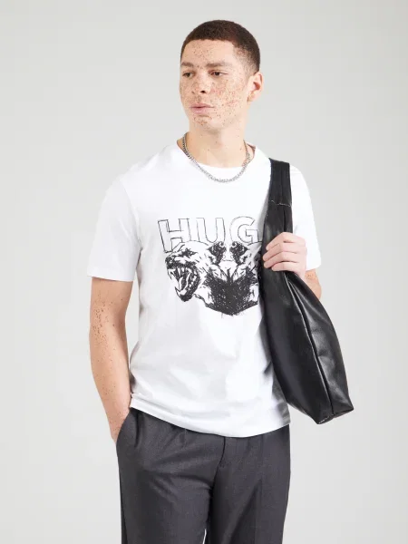HUGO Tricou Durro alb