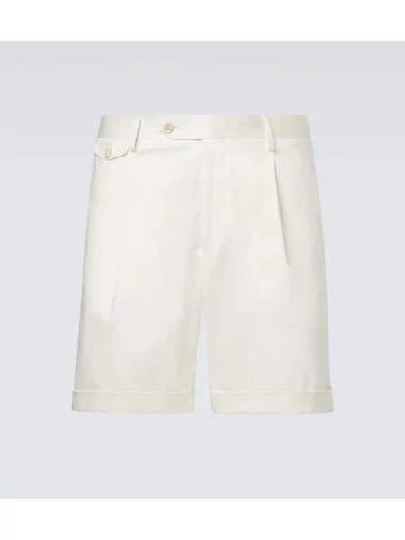 Plisirane bermuda kratke hlače Lardini bijela