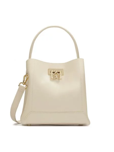 Torebka skórzana Kazar skórzana beżowa