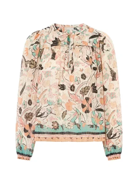 Bluză Ulla Johnson de mătase cu model floral cu imagine