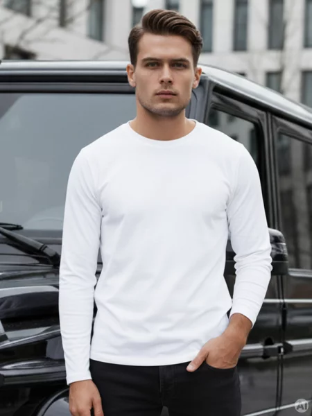 Longsleeve Dstreet biały