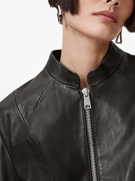 Geanta de piele Allsaints negru