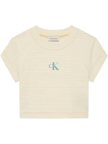 Calvin Klein Jeans Póló Sárga bézs