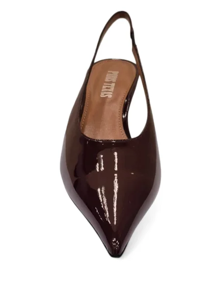Pantofi cu toc Paris Texas slingback maro