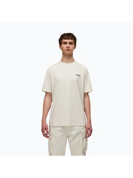 T-shirt z logo i okrągłym dekoltem Napapijri biała