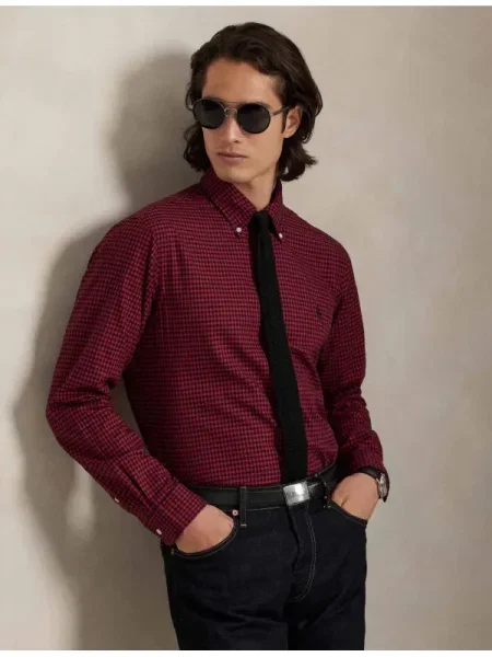 POLO RALPH LAUREN Cămașă | Custom fit bordo