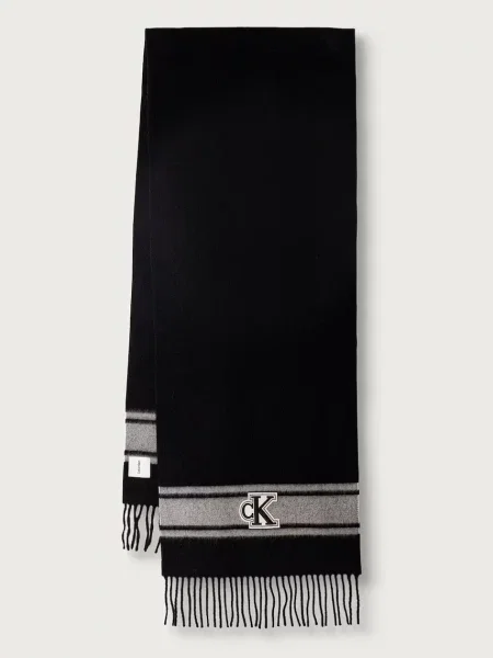 Calvin Klein fular de damă din lână negru