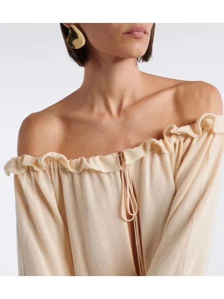 Rochie Aya Muse cu volane bej