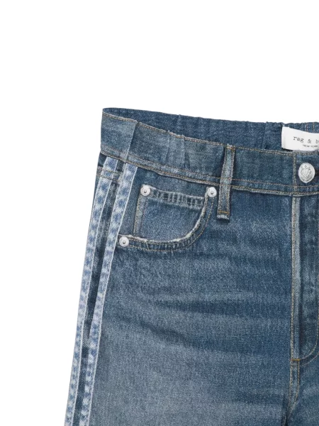 Pantaloni Rag & Bone cu dungi albastru