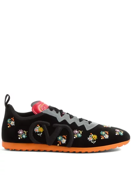 Sneakerși Valentino Garavani de catifea negru