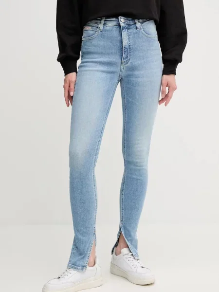 Дънки Calvin Klein Jeans синьо