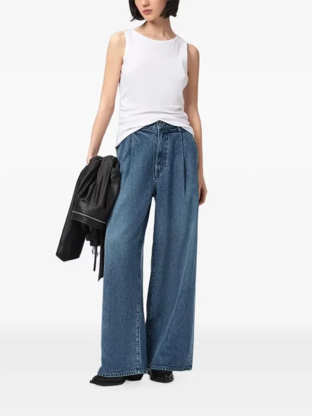 Blugi cu picior larg Allsaints albastru