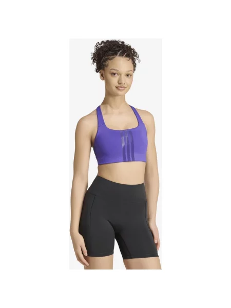 Biustonosz adidas Optimé Workout fioletowy granatowy XS niebieski
