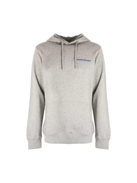 Bluza z kapturem Calvin Klein z kapturem szara