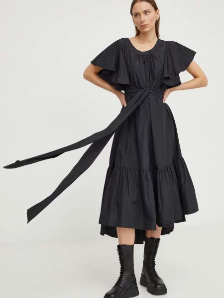 MMC STUDIO rochie midi evazati negru