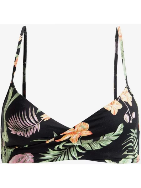 Góra bikini Roxy PT Beach Classics Wrap zielony pomarańczowy XS czarny