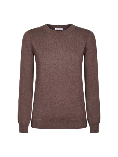 Sweter Brunello Cucinelli brązowy