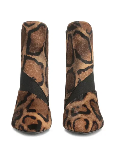 Cizme scurte Sergio Rossi cu imagine cu model leopard maro