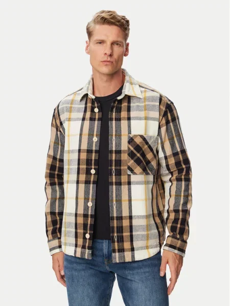 Джинсовая рубашка Joop! Jeans коричневая