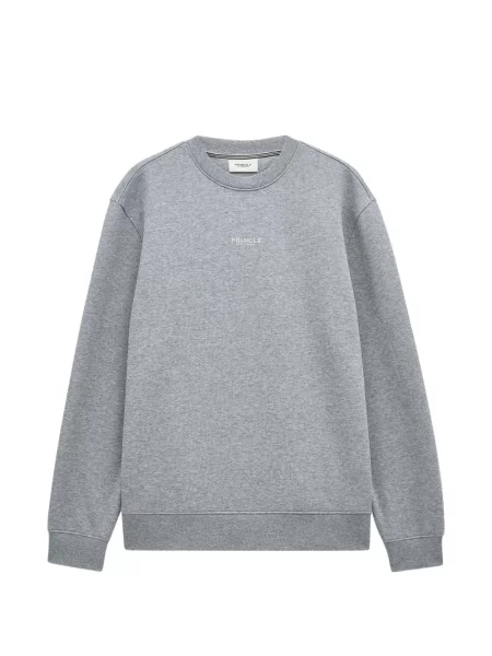 Hanorac crewneck Pringle Of Scotland cu decolteu rotund gri