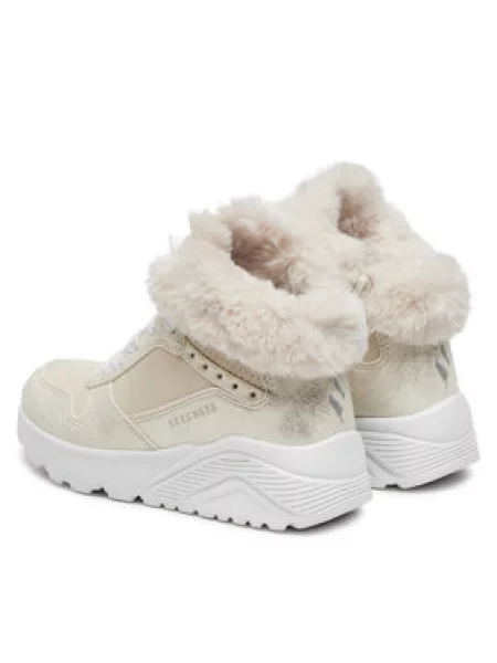 Polokozačky Skechers Uno Lite Comfurt Collar Écru
