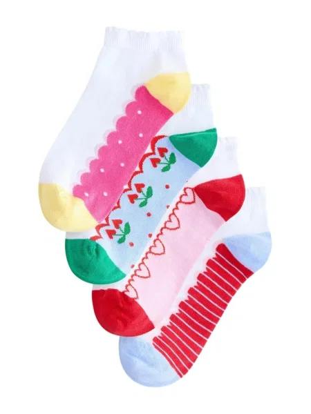 Next Șosete albastru deschis / roz / roșu intens alb