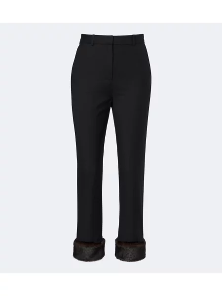Decupat pantaloni Loulou De Saison de lână negru