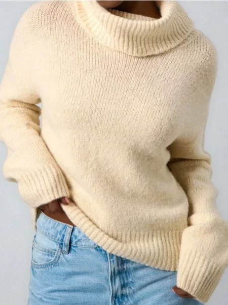 Класичний гольф із домішкою вовни нюдовий