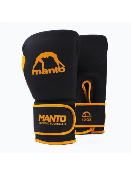 Rękawice bokserskie MANTO Essential czarny/pomarańczowy czarne
