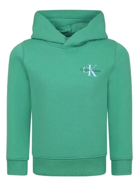 Bluza z kapturem dziecięca Calvin Klein zielona