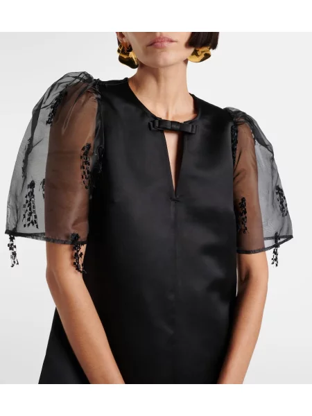 Rochie Ganni cu broderie din organza negru
