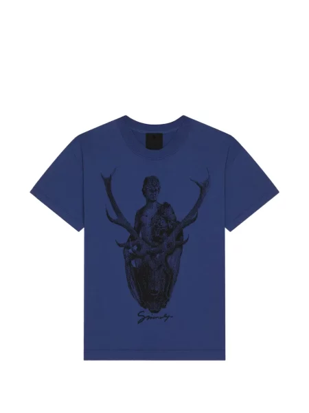 Tricou Givenchy cu imagine albastru