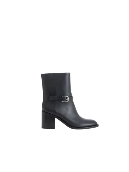 Botki Burberry skórzane czarne