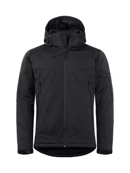 Clique Kurtka Grayland pikowana softshell wodoodporna – Black czarna
