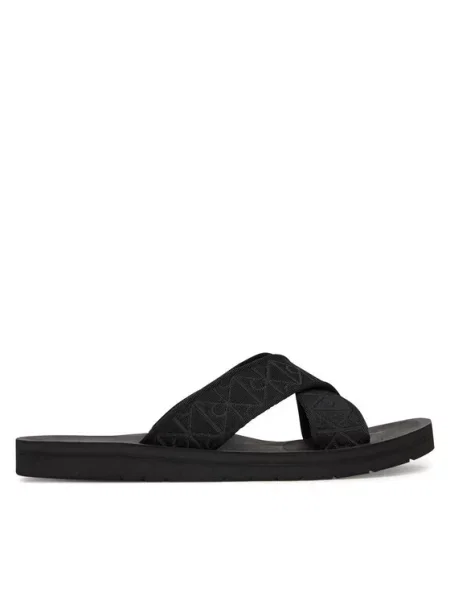 Calvin Klein Klapki Ess Diecut Xcross Wb Aop czarny