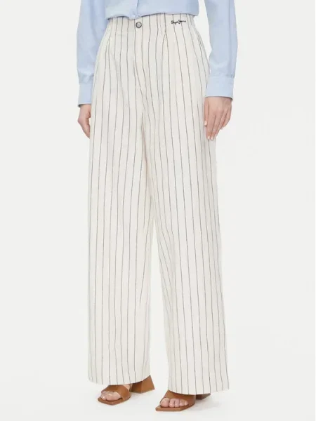 Pepe Jeans Текстилни панталони Herly Wide Leg бежов