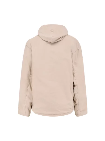 Kurtka Balenciaga z logo beżowa