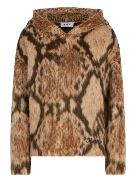 Pulover The Attico cu glugă maro