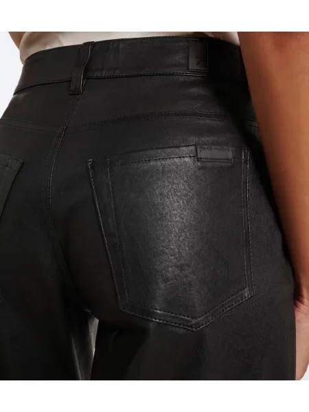 Pantaloni 7 For All Mankind din piele negru