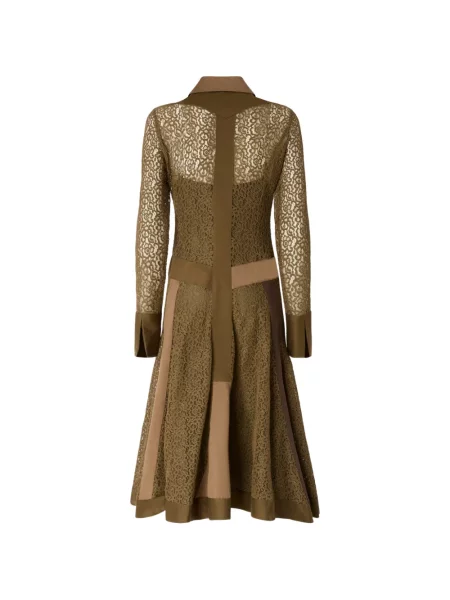 Rochie tip cămașă Pinko din dantelă verde