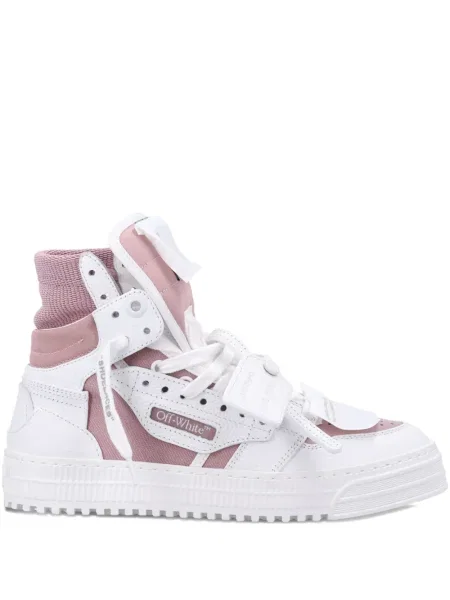 Sneakerși Off-white din piele alb