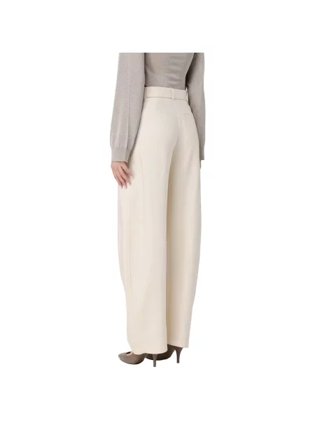 Pinko pantaloni de damă alb