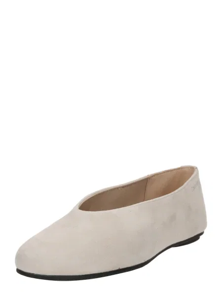 Semišové baleríny Calvin Klein BALLERINA ROUND HW SUE béžová