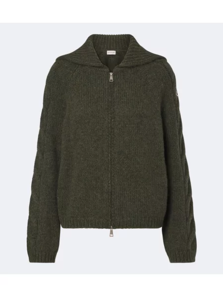 Cardigan Moncler de lână verde